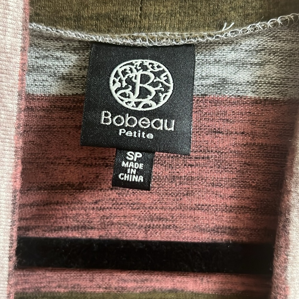 Bobeau Striped Multicolor Cardigan Sweater - Picture 3 of 5